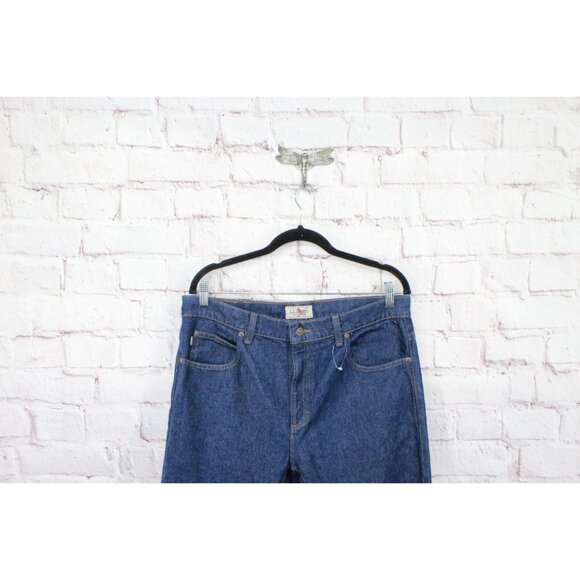 LL Bean Double L Jeans Standard Fit Straight Leg Dark Wash 33x29 - Picture 2 of 10